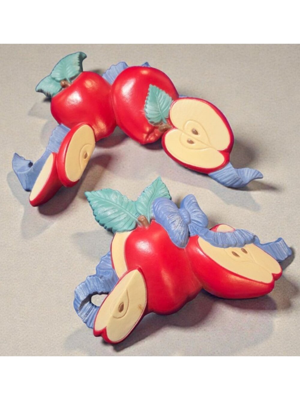 Vtg 1998 Homco Delicious Apple Wall Plaques 7626 NOS New in Box Home Interiors